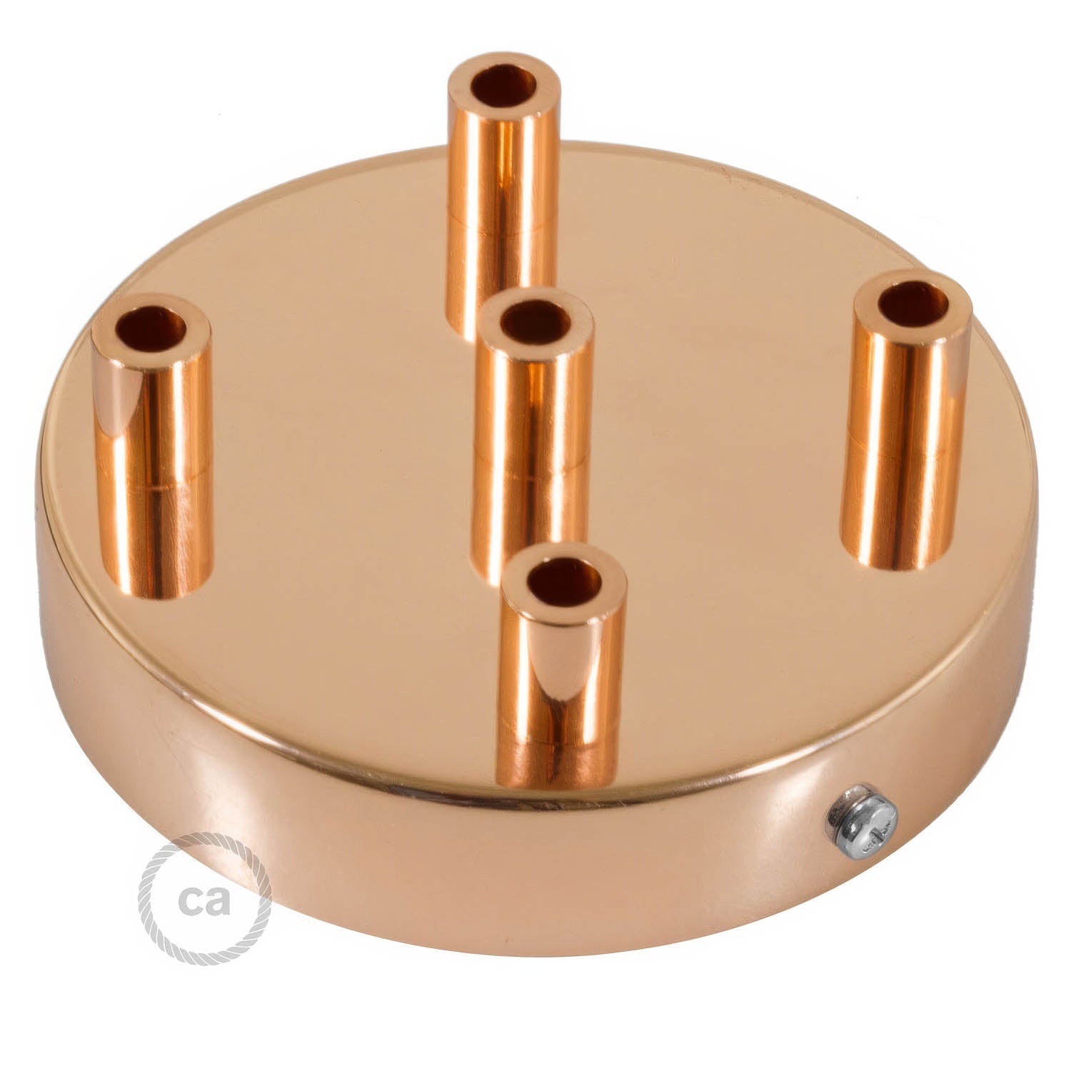 Kit rosone cilindrico in metallo a 5 fori - Rame Cilindrico