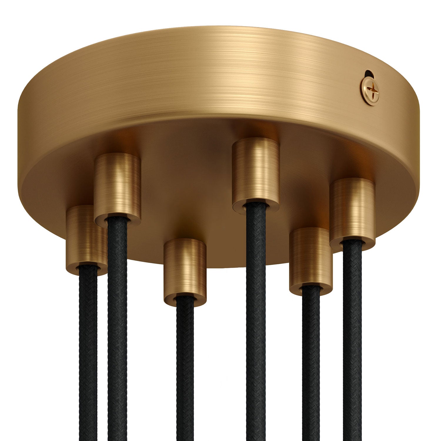 Kit rosone cilindrico in metallo a 6 fori - Bronzo satinato Cilindrico