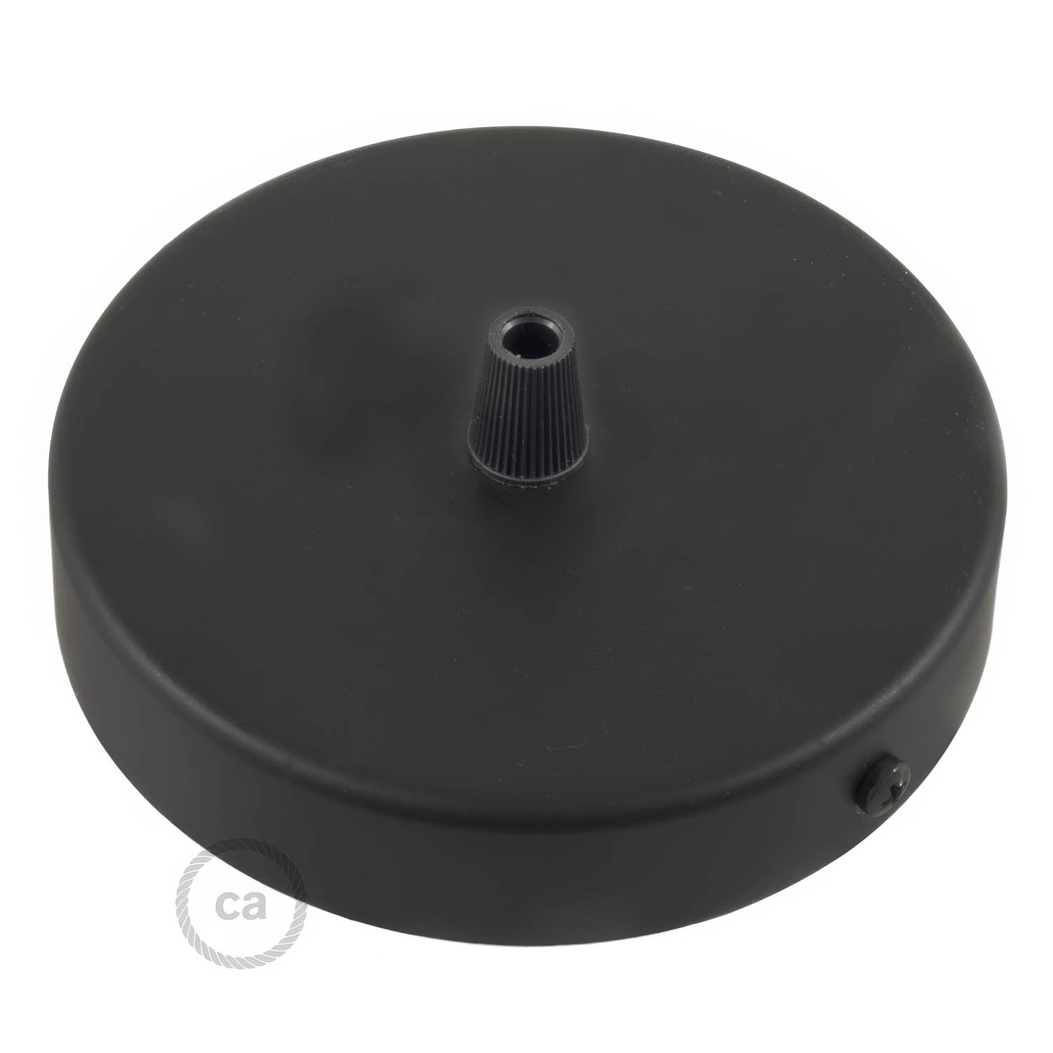 Kit rosone cilindrico in metallo - Nero - Creative Cables