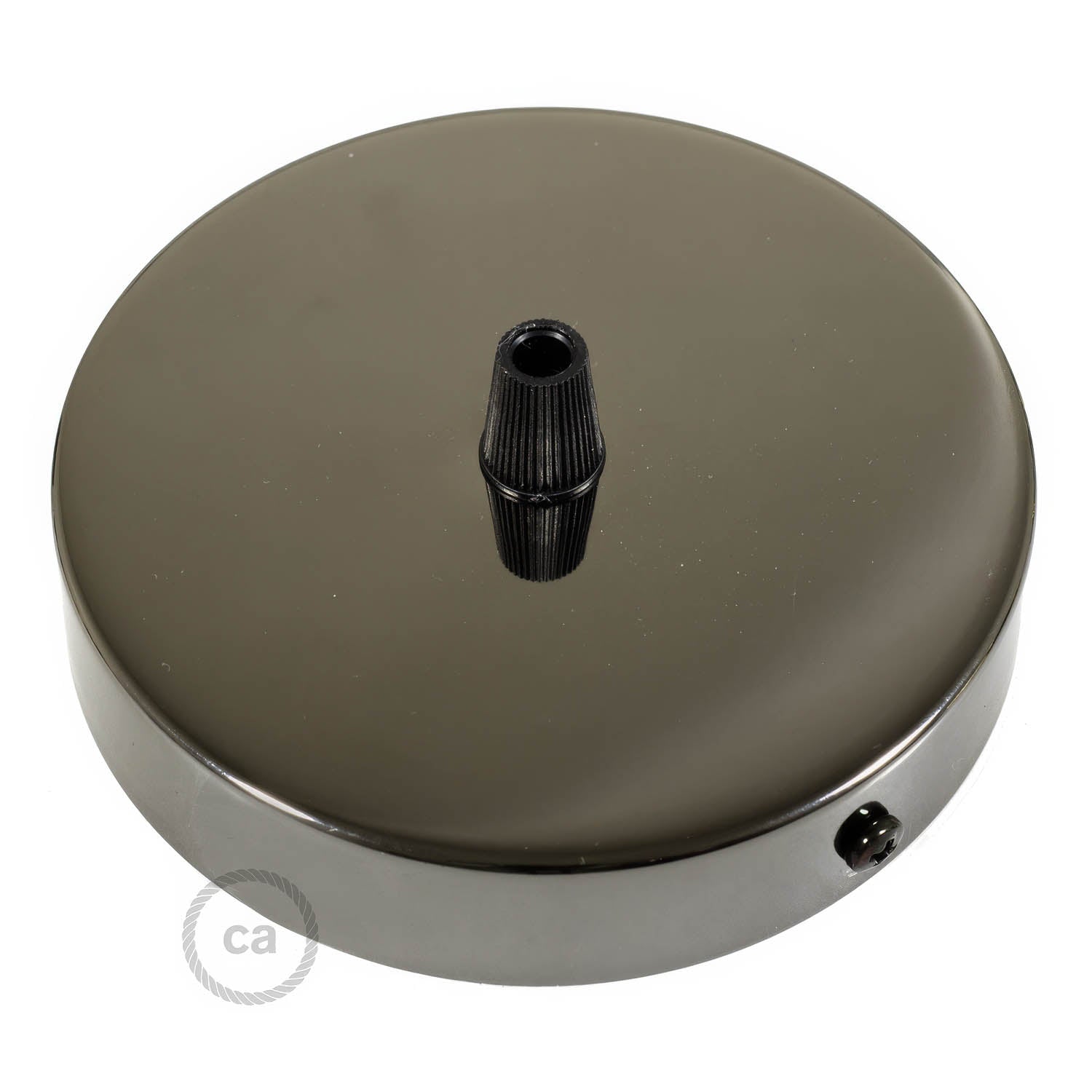 Kit rosone cilindrico in metallo - Nero perla - Creative Cables