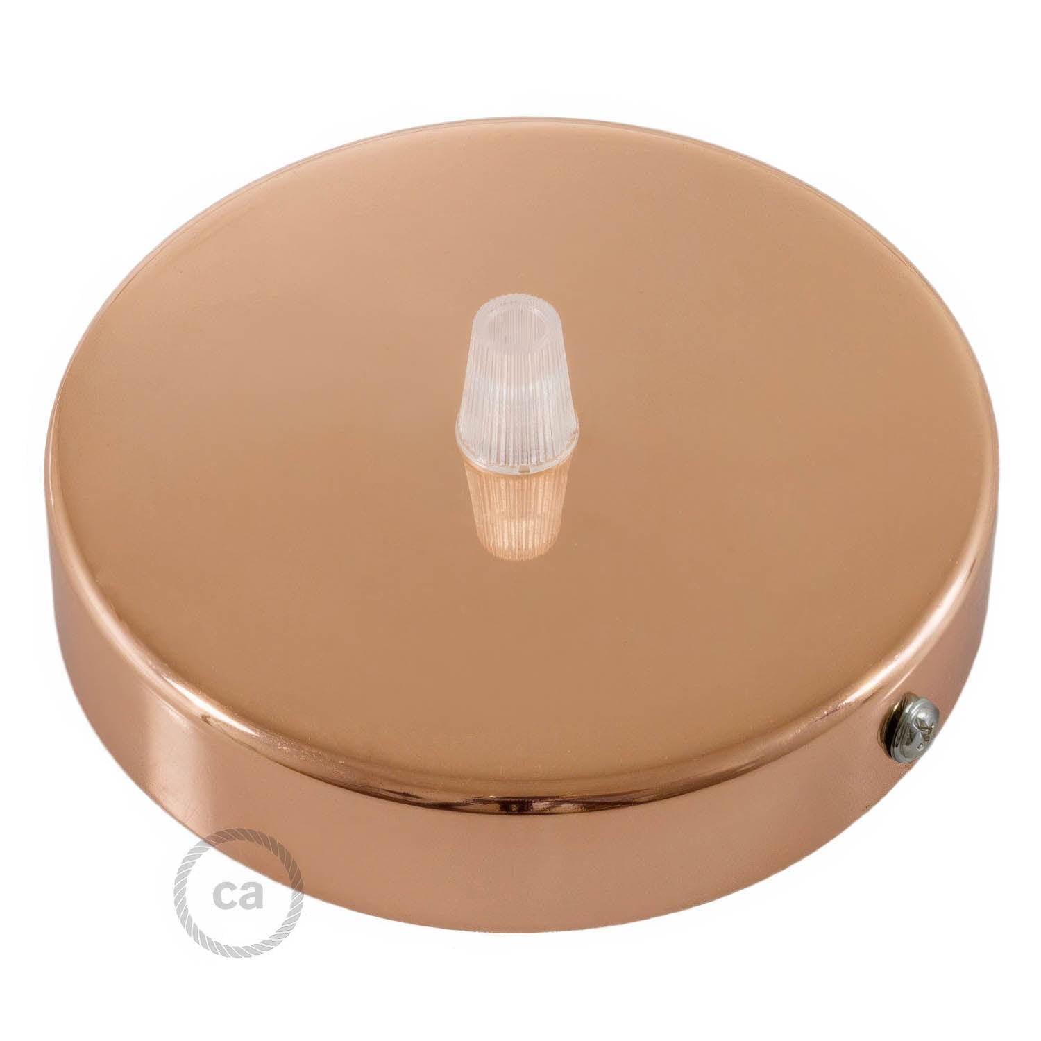 Kit rosone cilindrico in metallo - Rame - Creative Cables