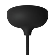 Kit rosone in silicone con foro centrale e predisposizione per foro laterale - Nero