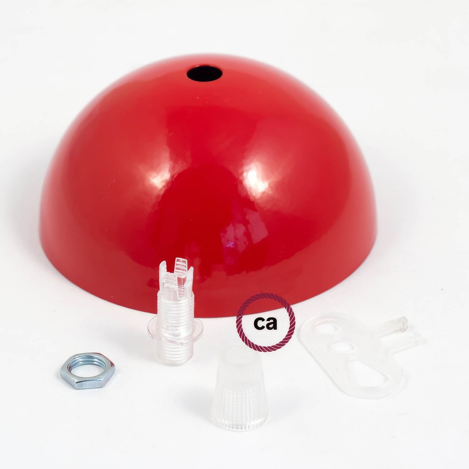 Kit rosone semisferico in metallo verniciato - Rosso