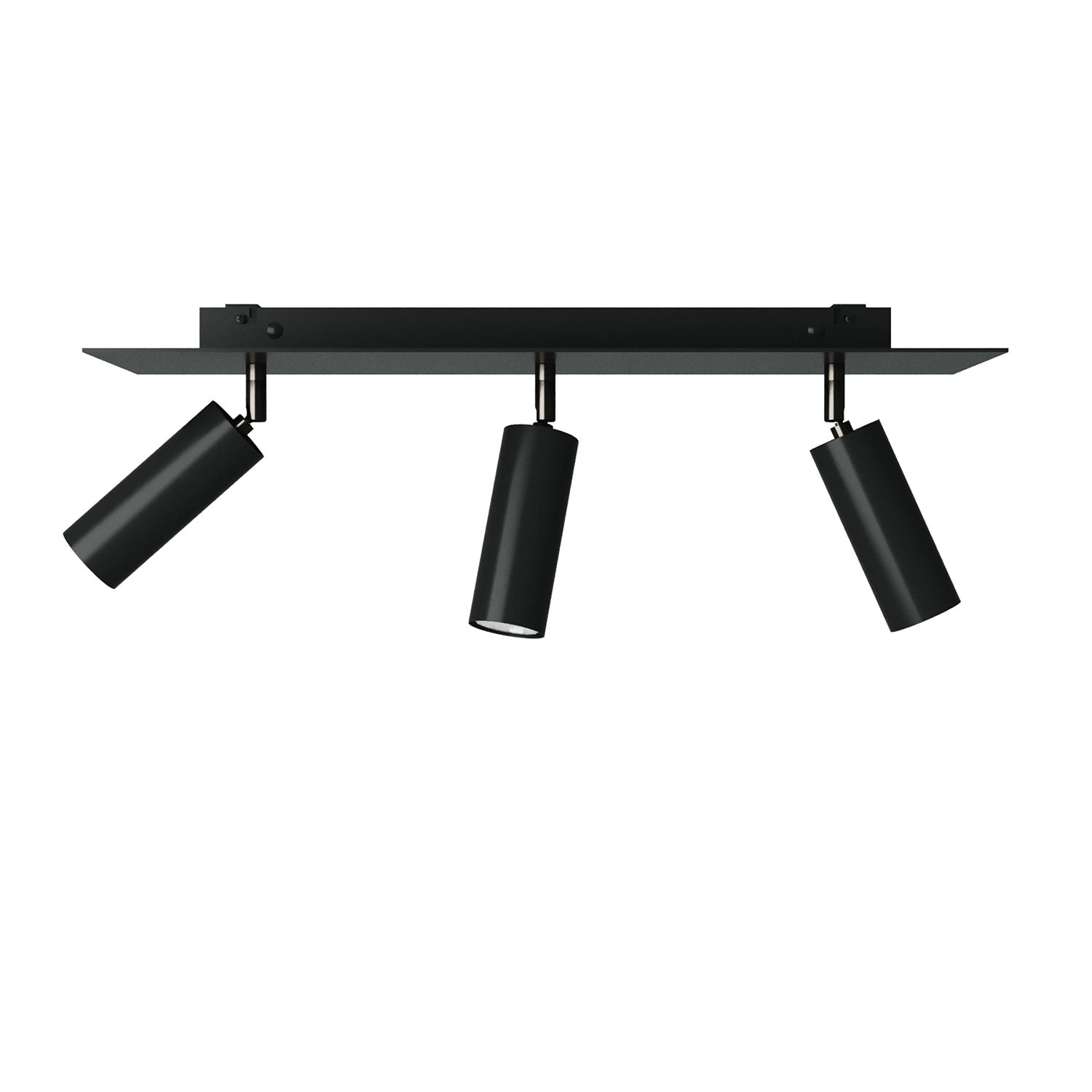 Lampada a 3 faretti con paralume Tub - E14 e Rose - One XXL rettangolare - Nero - Creative Cables