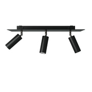 Lampada a 3 faretti con paralume Tub - E14 e Rose - One XXL rettangolare - Nero - Creative Cables