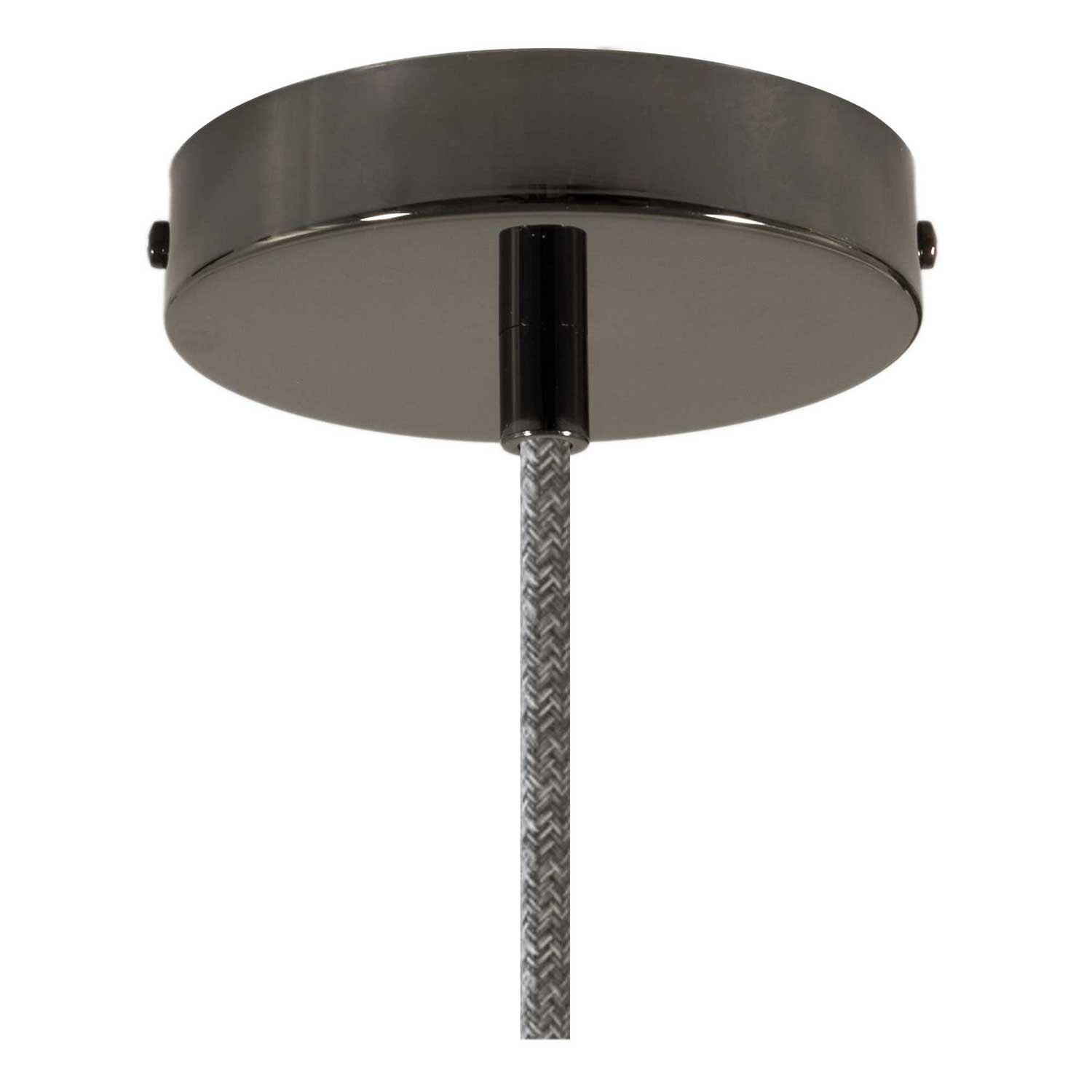 Lampada a sospensione completa di cavo tessile, paralume in ceramica Industriale e finiture in metallo - Effetto cemento - Creative Cables