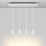 Lampada a sospensione con 4 faretti GU10 Bispot - Bianco - Creative Cables