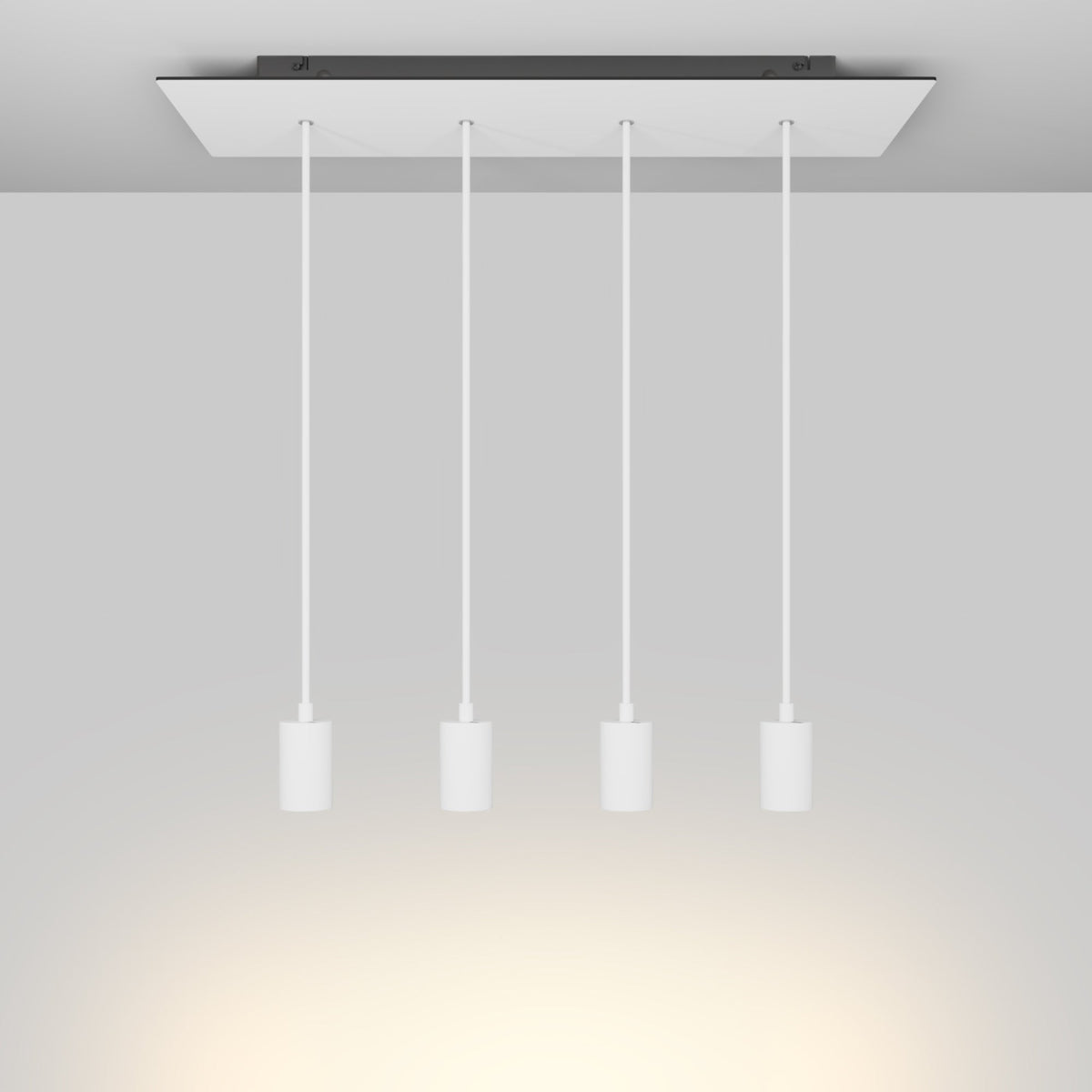 Lampada a sospensione con 4 faretti GU10 Bispot - Bianco - Creative Cables