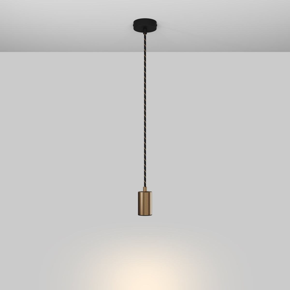 Lampada a sospensione con faretto GU10 Bispot - Bronzo satinato / Nero - Creative Cables