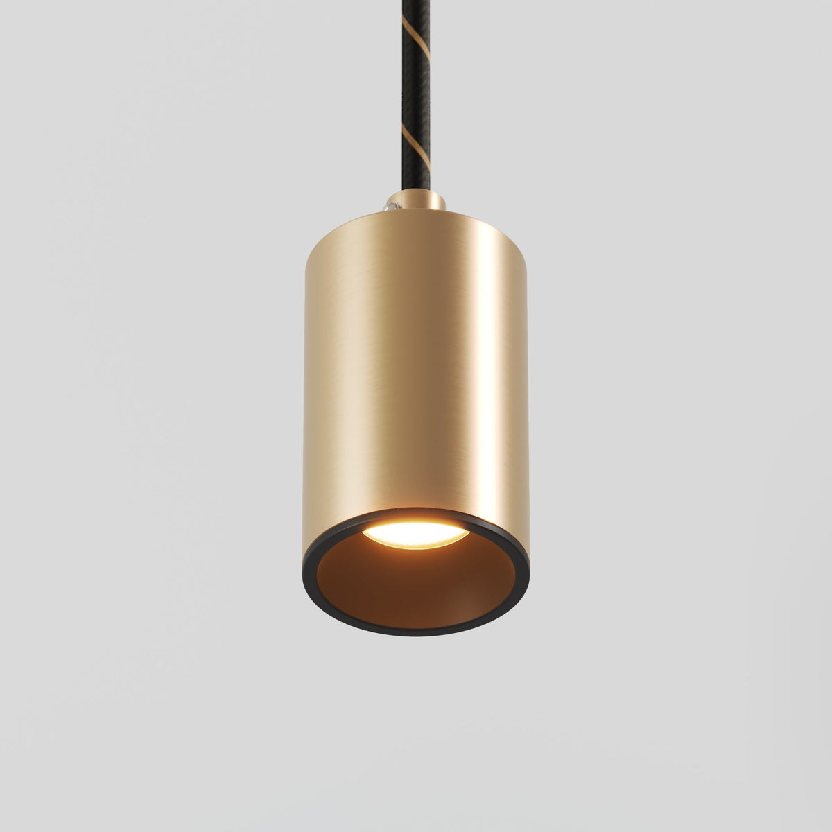 Lampada a sospensione con faretto GU10 Bispot - Bronzo satinato / Nero - Creative Cables