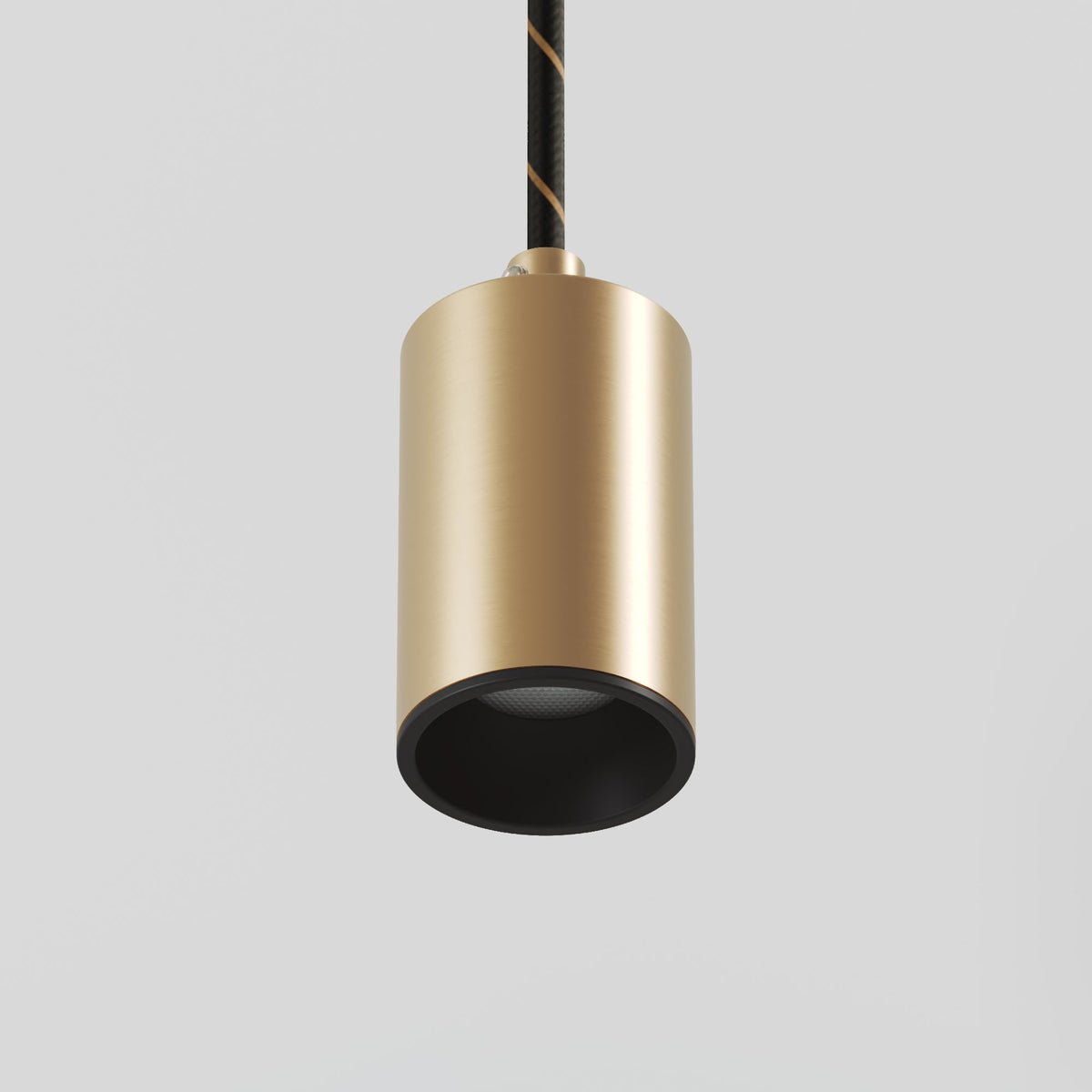 Lampada a sospensione con faretto GU10 Bispot - Bronzo satinato / Nero - Creative Cables