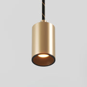 Lampada a sospensione con faretto GU10 Bispot per sistema a binario - Bronzo satinato / Nero - Creative Cables