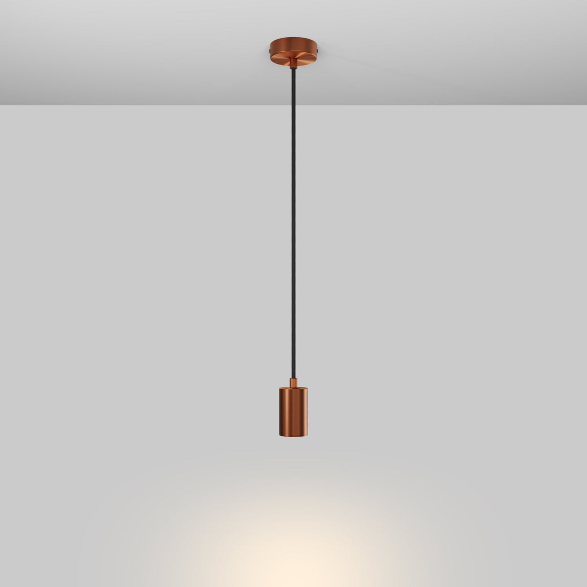 Lampada a sospensione con faretto GU10 Bispot - Rame satinato - Creative Cables