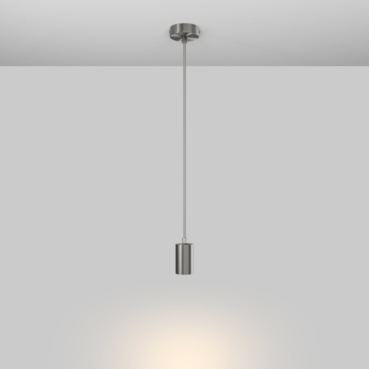 Lampada a sospensione con faretto GU10 Bispot - Titanio satinato - Creative Cables