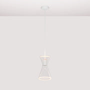 Lampada a sospensione con lampadina Ghost Doppio cono - Bianco opaco - Creative Cables