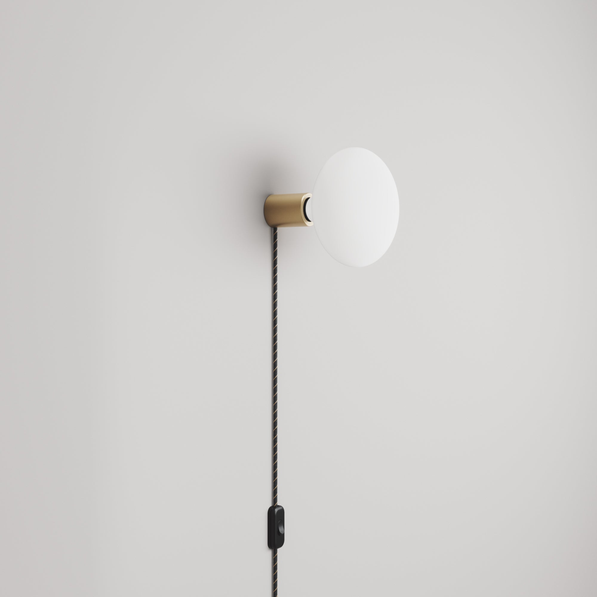 Lampada con spina con finitura metallica e lampadina LED Ellipse effetto porcellana - Bronzo satinato