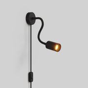 Lampada con spina e braccio snodabile, faretto Spotlight GU10 Bispot - Nero - Creative Cables