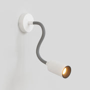 Lampada da parete o soffitto con faretto GU10 Bispot e braccio orientabile Flex 30 cm - Bianco opaco / Nero - Creative Cables
