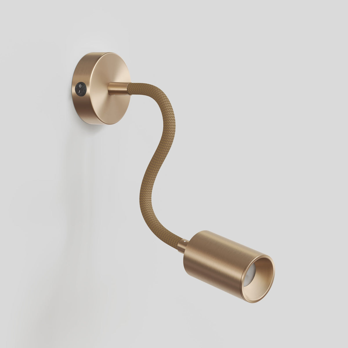 Lampada da parete o soffitto con faretto GU10 Bispot e braccio orientabile Flex 30 cm - Bronzo satinato - Creative Cables