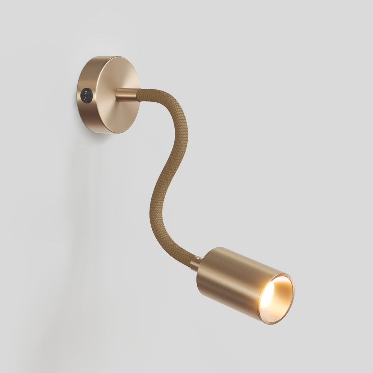 Lampada da parete o soffitto con faretto GU10 Bispot e braccio orientabile Flex 30 cm - Bronzo satinato - Creative Cables