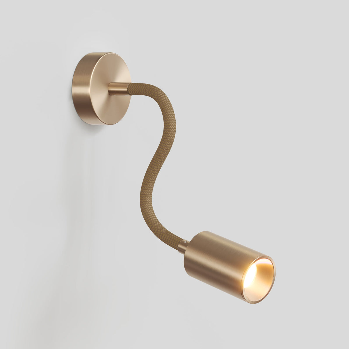 Lampada da parete o soffitto con faretto GU10 Bispot e braccio orientabile Flex 30 cm - Bronzo satinato - Creative Cables