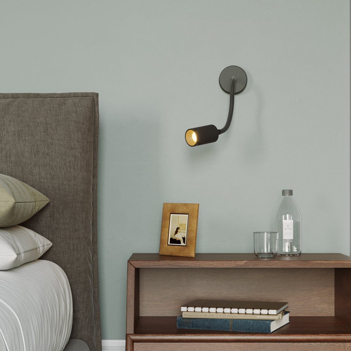 Lampada da parete o soffitto con faretto GU10 Bispot e braccio orientabile Flex 30 cm - Nero - Creative Cables