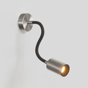 Lampada da parete o soffitto con faretto GU10 Bispot e braccio orientabile Flex 30 cm - Titanio satinato / Nero - Creative Cables
