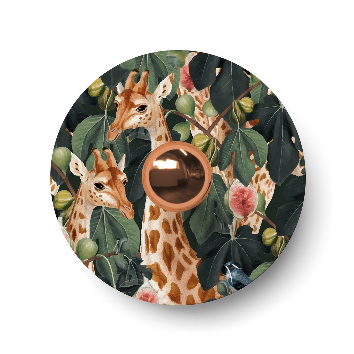 Lampada da parete o soffitto con paralume con animali della giungla 'Wildlife Whispers' Animali Giraffe - Waterproof IP44