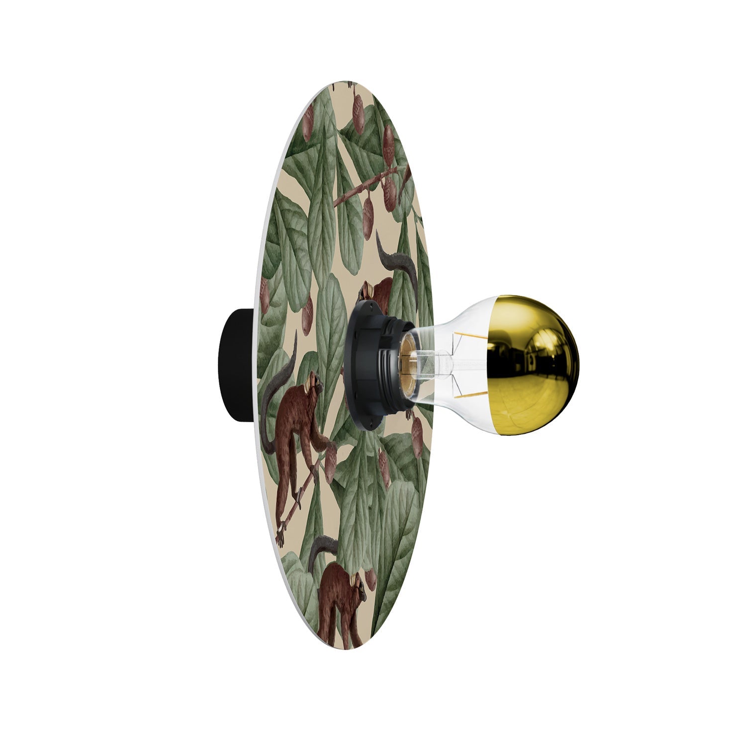 Lampada da parete o soffitto con paralume con animali della giungla 'Wildlife Whispers' Animali Lemuri - Waterproof IP44