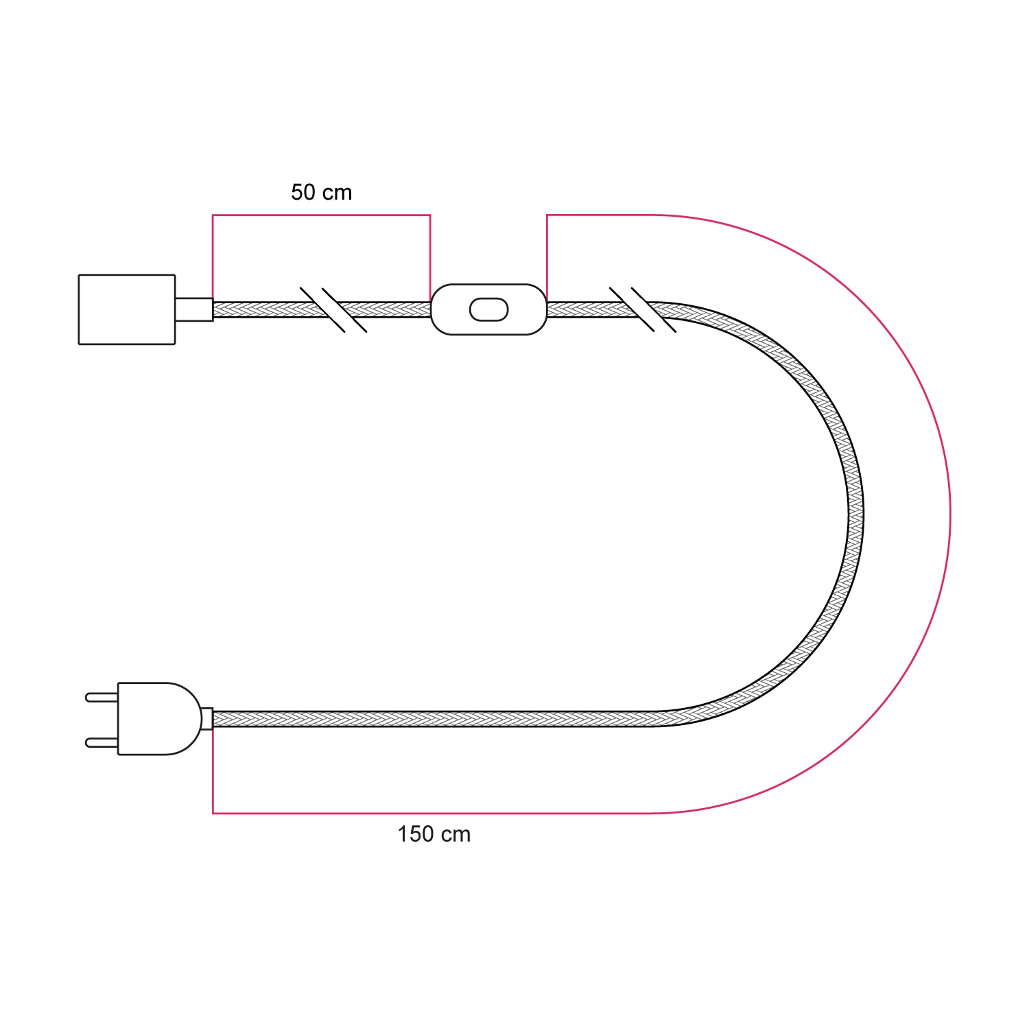 Lampada da tavolo con base in ontano, lampadina a effetto porcellana, cavo RM01 e spina EU - Creative Cables