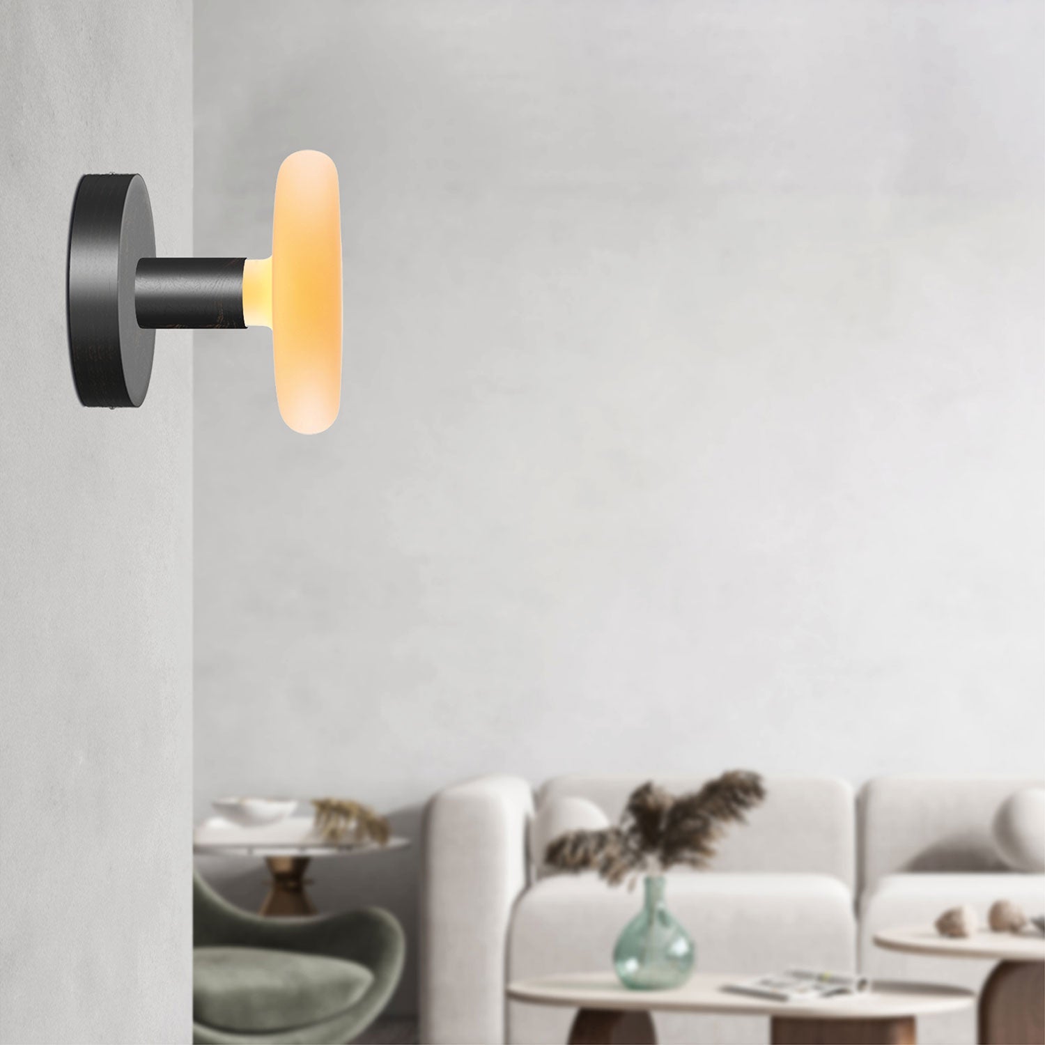 Lampada Fermaluce in legno con lampadina Dash - Nero