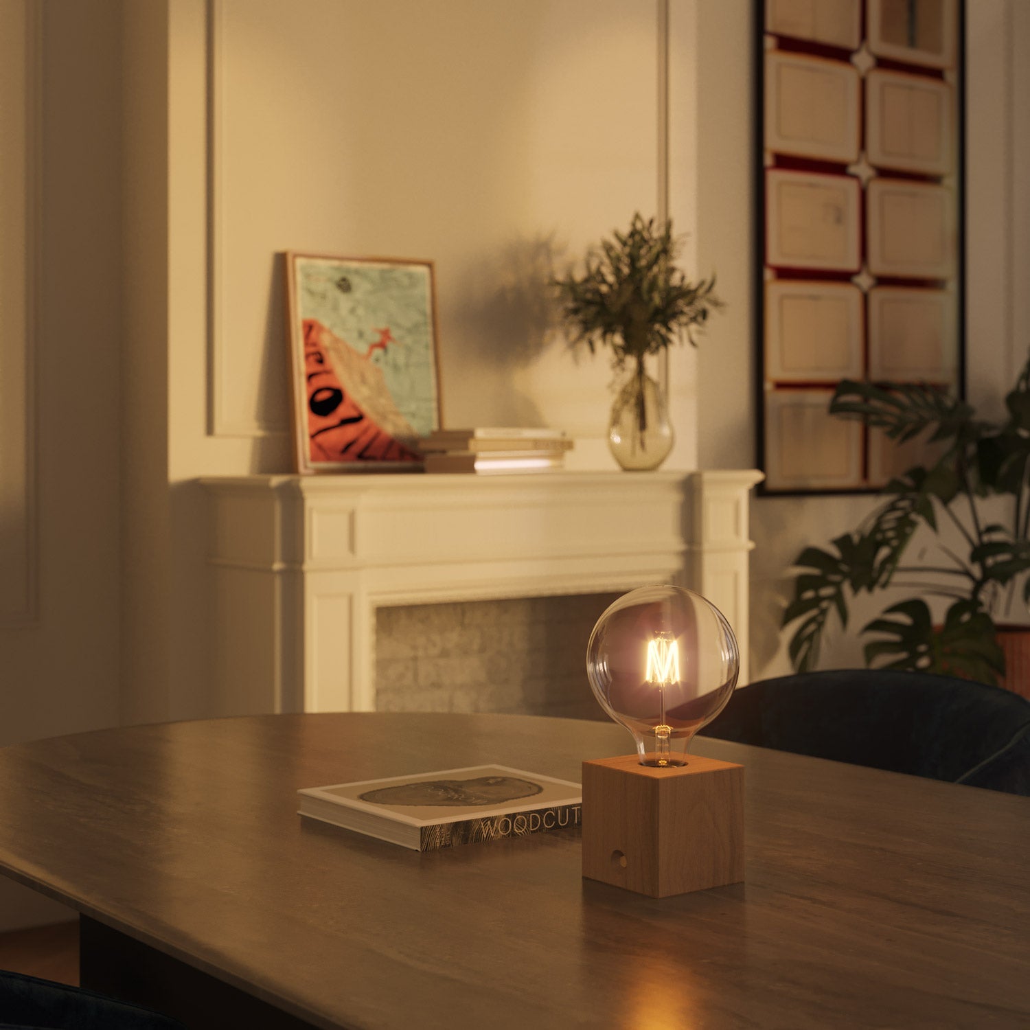 Lampada portatile ricaricabile Cabless03 con lampadina globo G125 - Neutro - Creative Cables