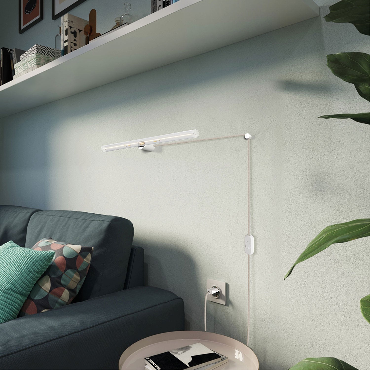 Lampada Spostaluce esse14 con attacco S14d - Bianco - Creative Cables