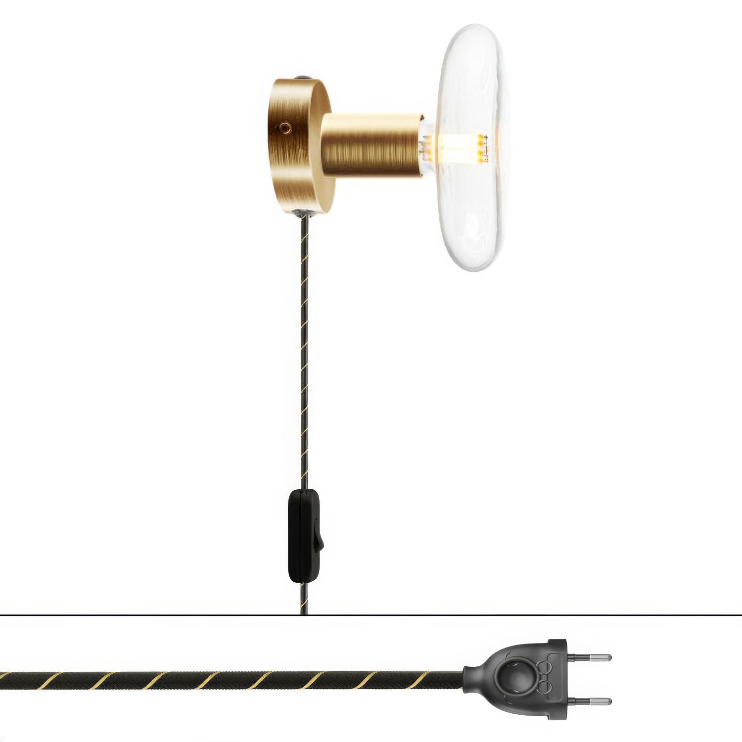 Lampada Spostaluce in metallo - Bronzo satinato - Creative Cables