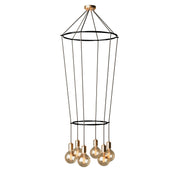 Lampadario 2 Cage a 6 cadute Globo - Ottone