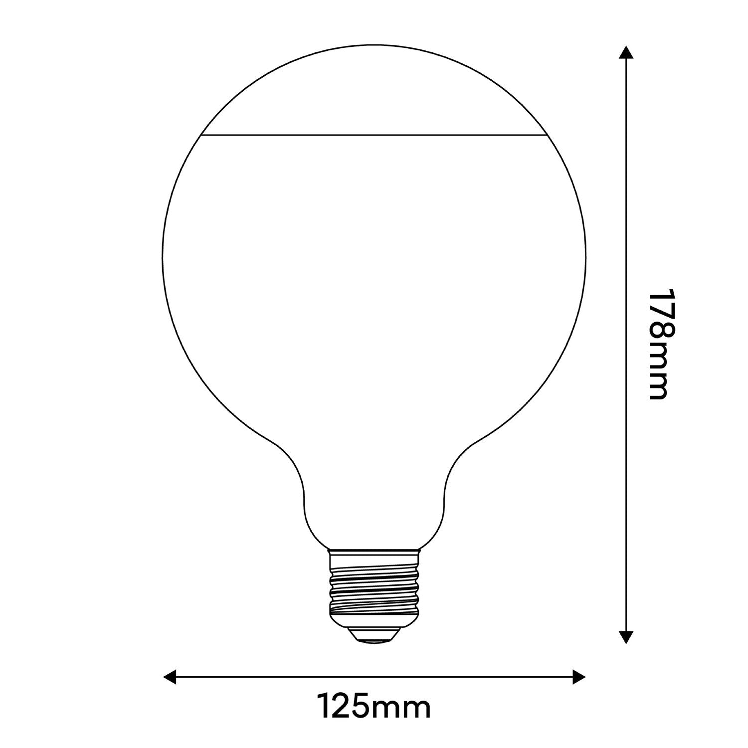 Lampadina LED Lucia G125 4,8W 806Lm E27 2700K Dimmerabile - Blu