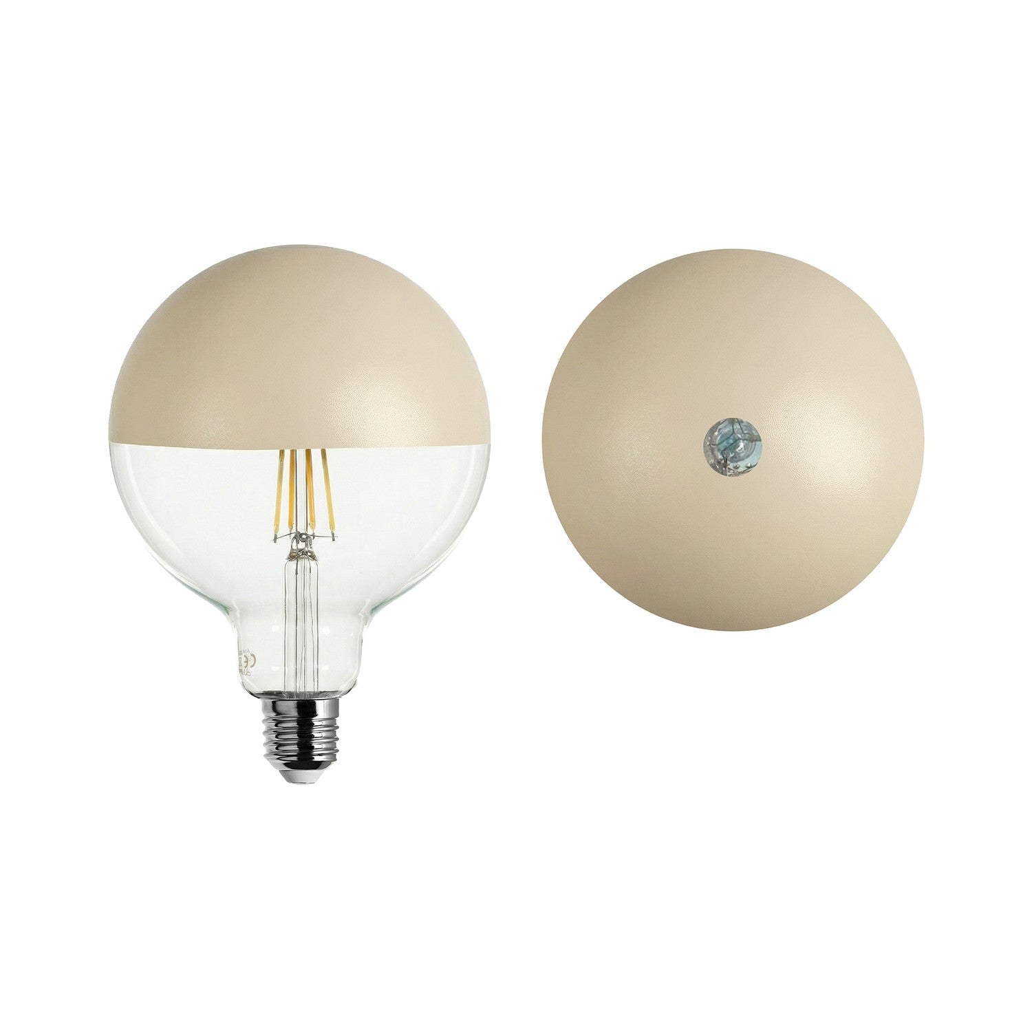 Lampadina LED Maria G125 4,8W 806Lm E27 2700K Dimmerabile - Panna