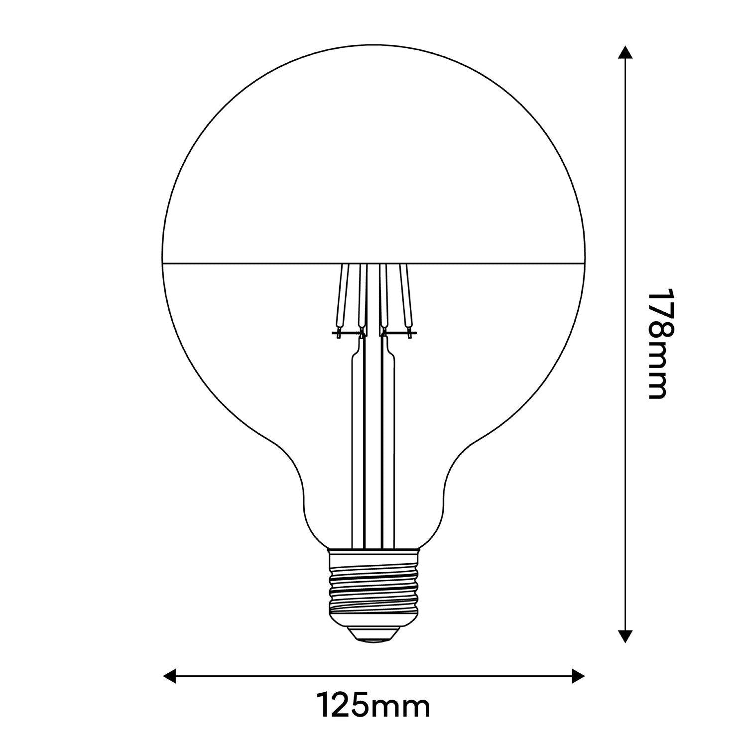 Lampadina LED Maria G125 4,8W 806Lm E27 2700K Dimmerabile - Verde