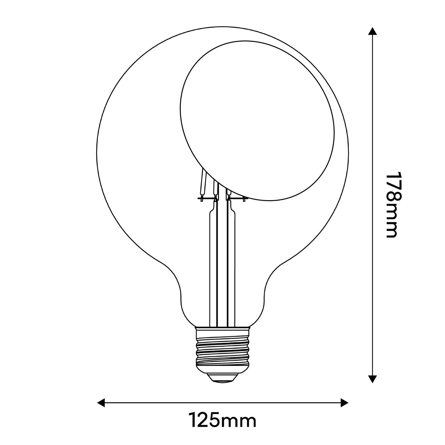 Lampadina LED Sofia G125 4,8W 806Lm E27 2700K Dimmerabile - Bianco