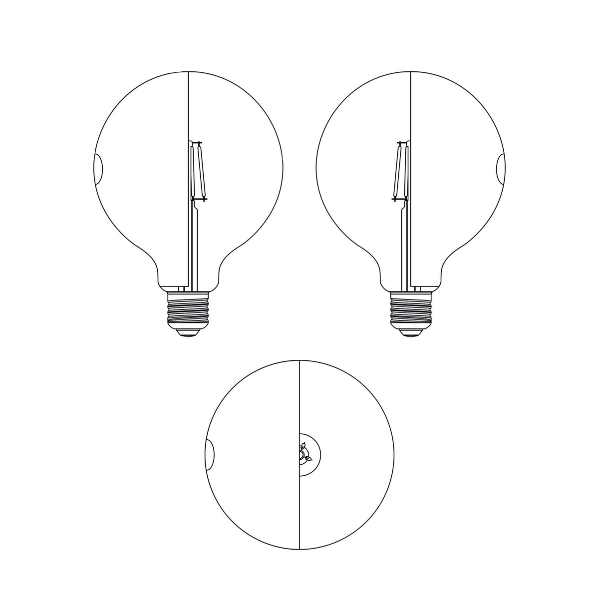 Lampadina LED Talia G125 4,8W 806Lm E27 2700K Dimmerabile - Panna