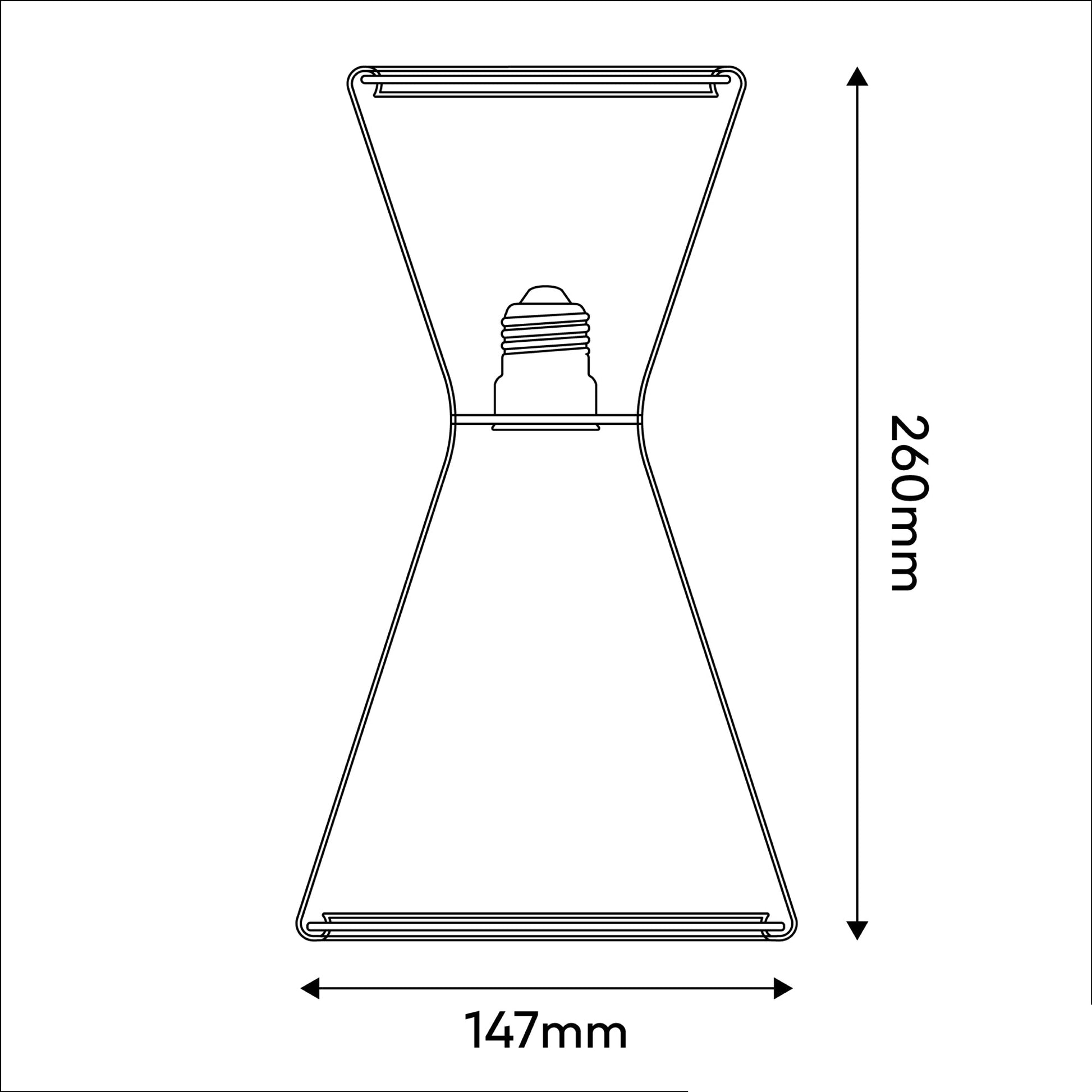 Lampadina LED Trasparente Ghost Line Doppio Cono 8W 780 Lm E27 2200K Dimmerabile - G08 - Creative Cables