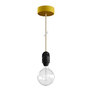 Modulair Lampada per paralume da esterni con 1,5 m cavo tessile, rosone e portalampada IP65 waterproof - Mostarda