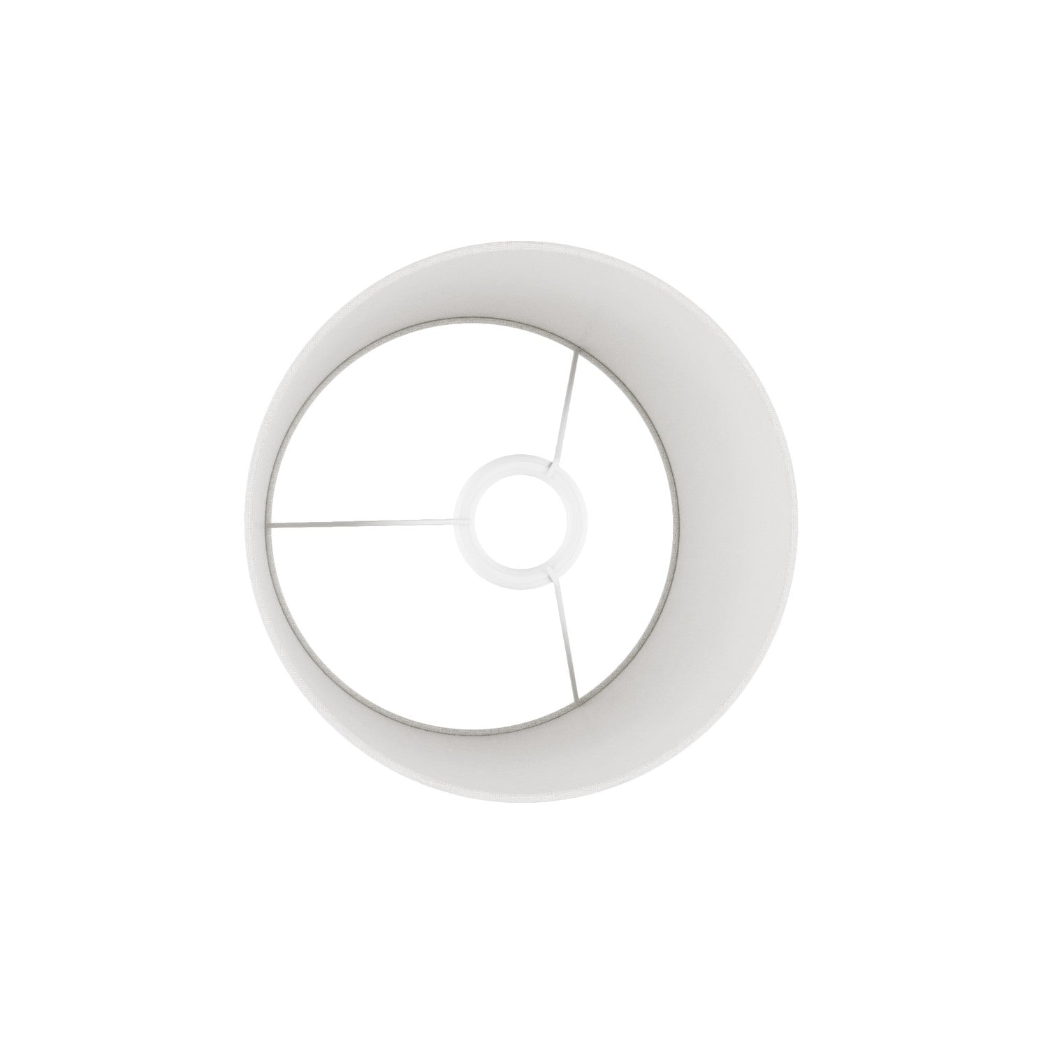 Paralume Athena con attacco E27 per lampada da tavolo - Made in Italy - Lino bianco lucido