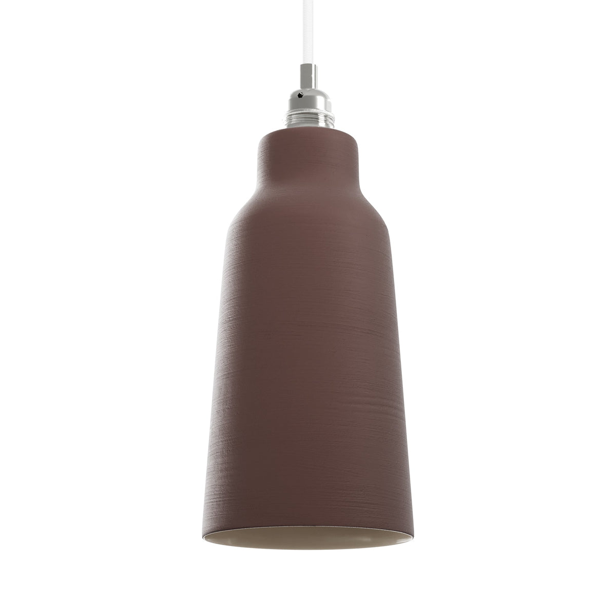Paralume Bottiglia in ceramica per lampadario - Marrone / Bianco
