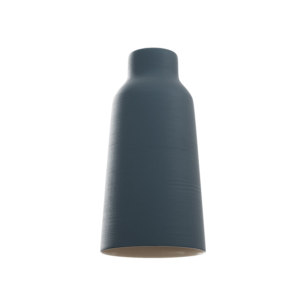 Paralume Bottiglia in ceramica per lampadario - Petrolio / Bianco
