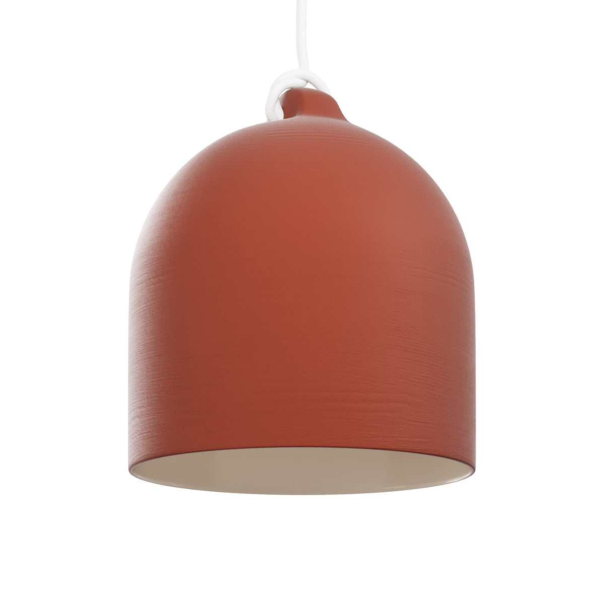Paralume Campana M in ceramica per lampadario - Corallo / Bianco