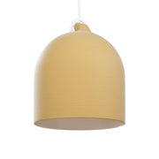 Paralume Campana M in ceramica per lampadario - Giallo / Bianco