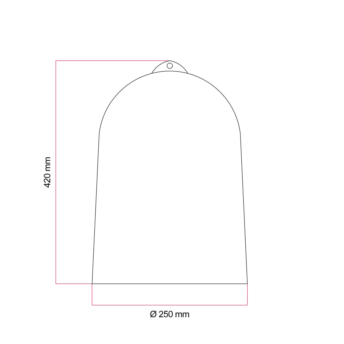 Paralume Campana XL in ceramica per lampadario - Avion / Bianco