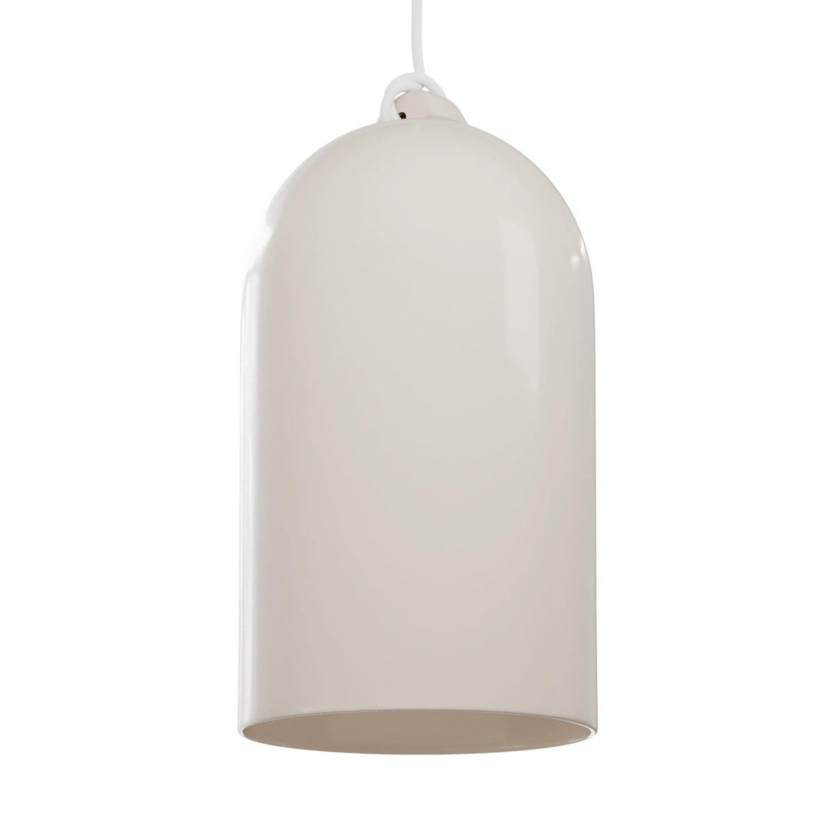 Paralume Campana XL in ceramica per lampadario - Bianco lucido