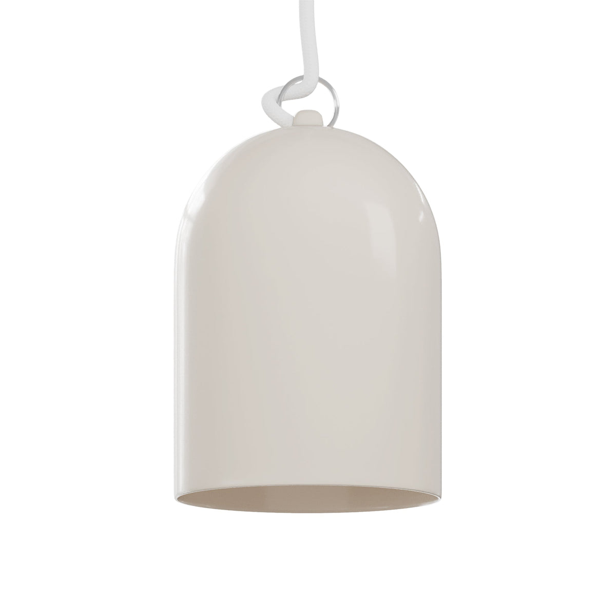 Paralume Campana XS in ceramica per lampadario - Bianco lucido - Creative Cables